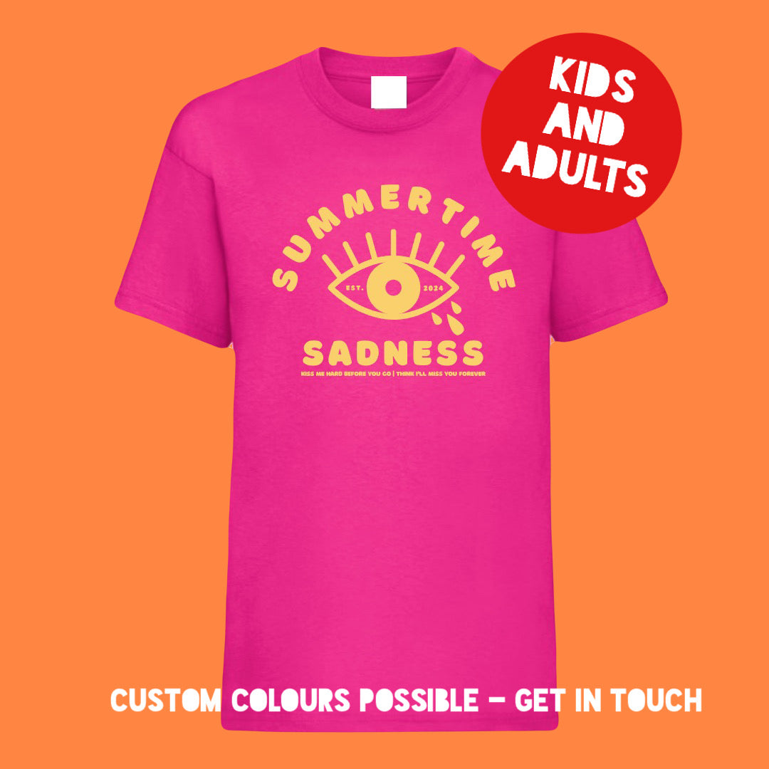 Adults SUMMERTIME SADNESS Hot Pink T-Shirt