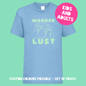 Kids WANDER LUST Light Blue T-Shirt