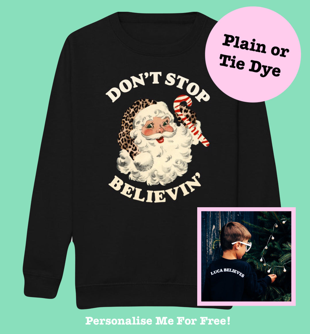 Kids BLACK Don’t Stop Believing Sweatshirt