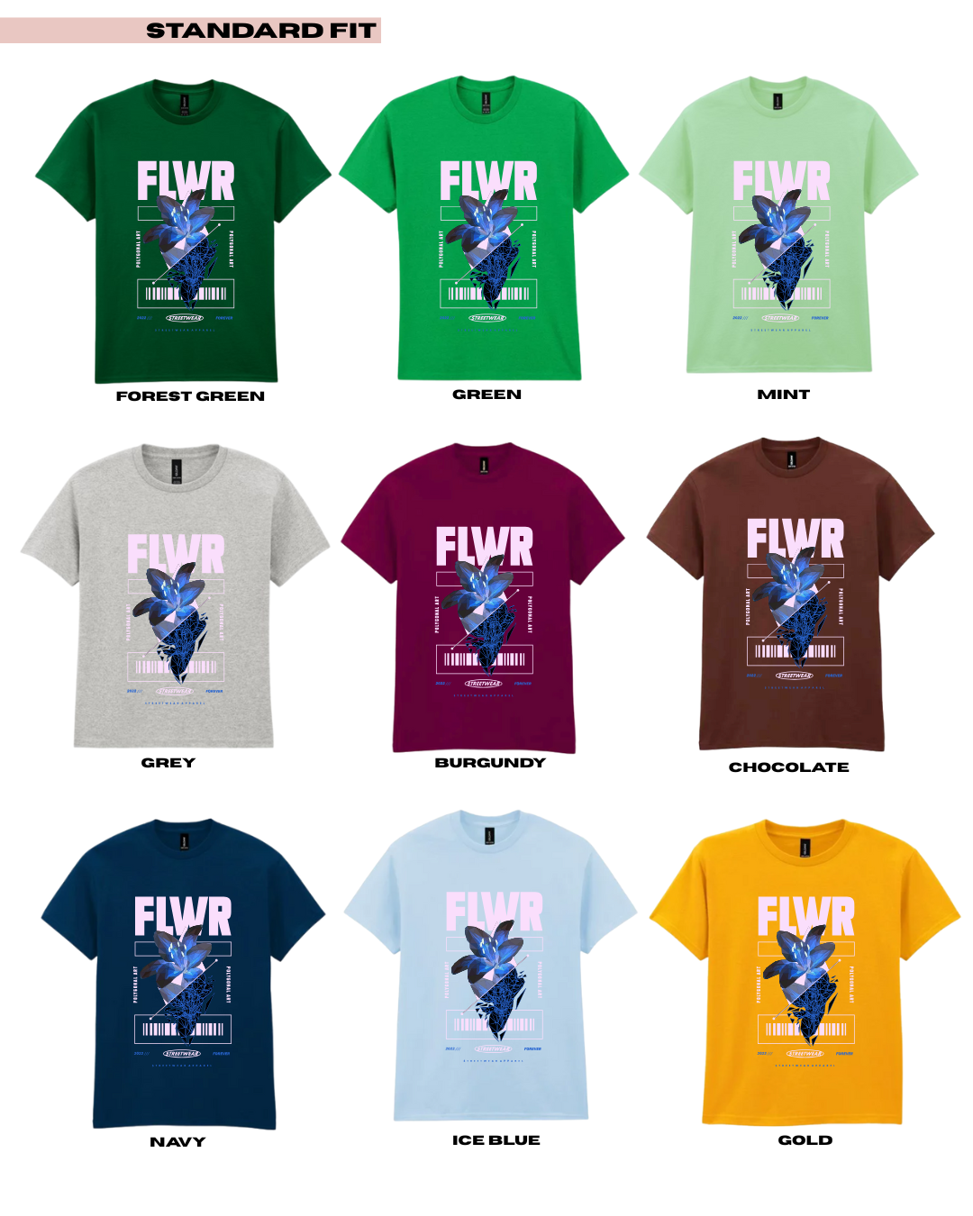 Adults FLWR Floral Graphic TShirt