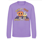 Load image into Gallery viewer, Kids TRICK OR TREAT SMELL MY FEET Sweatshirt
