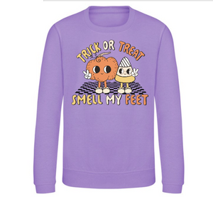 Kids TRICK OR TREAT SMELL MY FEET Sweatshirt
