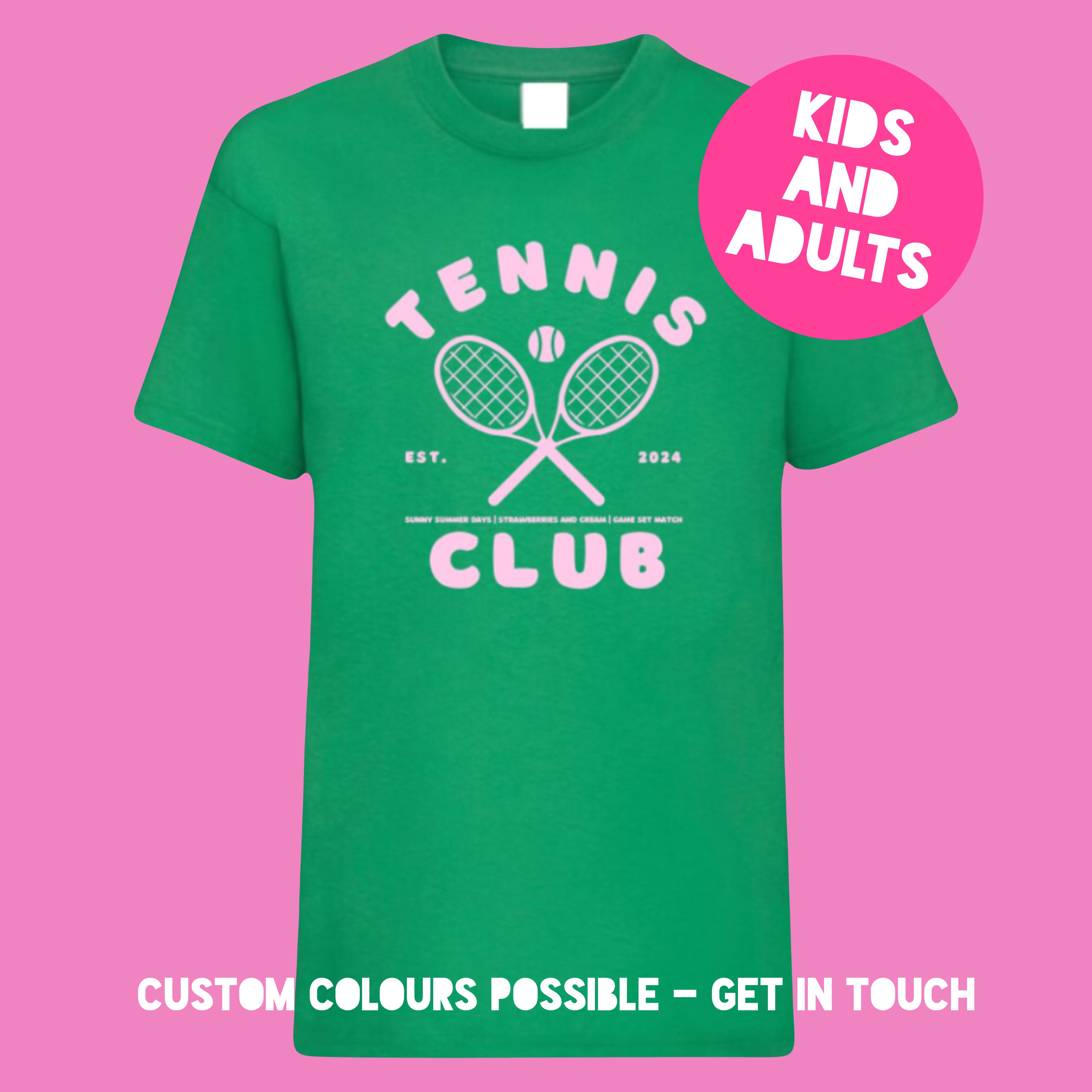 Kids TENNIS CLUB Bright Green T-Shirt