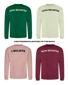 ADULTS Don't Stop Believin' Christmas Jumper  - STANDARD FIT