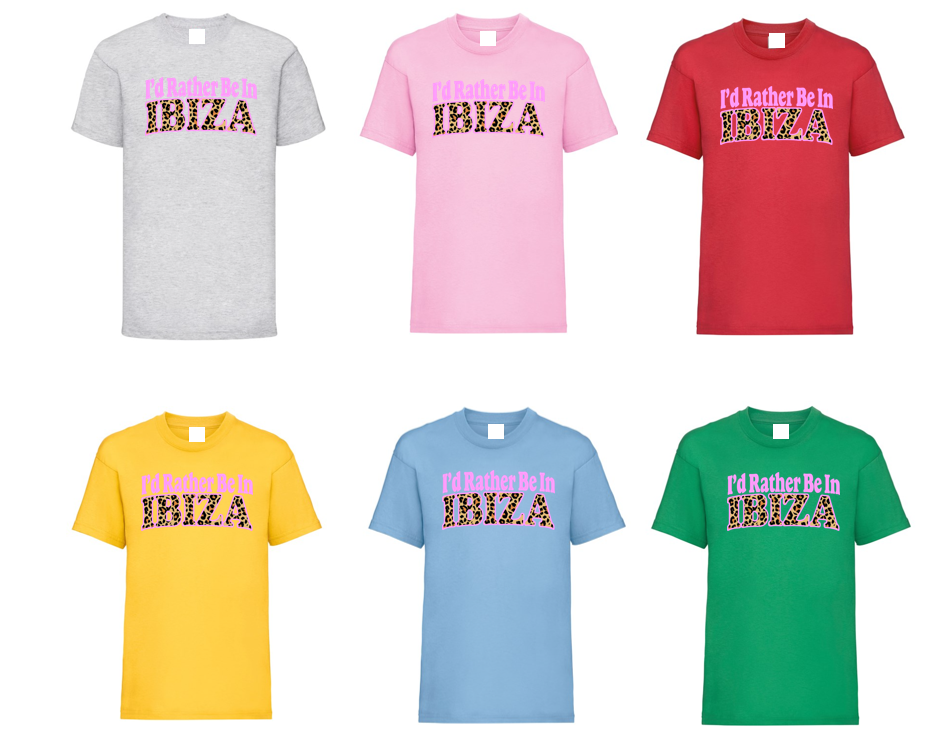 Adults I’D RATHER BE IN IBIZA T Shirt