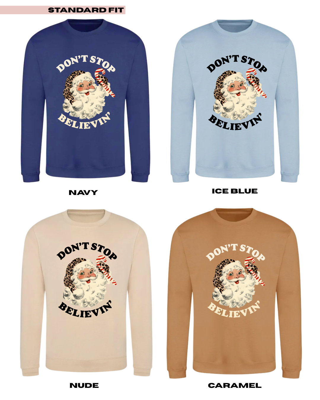 ADULTS Don't Stop Believin' Christmas Jumper  - STANDARD FIT