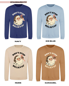 ADULTS Don't Stop Believin' Christmas Jumper  - STANDARD FIT