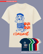 Load image into Gallery viewer, ADULTS Oui Oui Croissant TShirt  - STANDARD FIT

