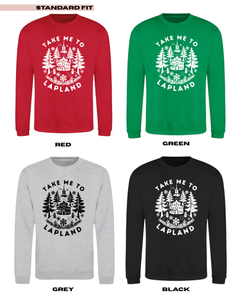 ADULTS Take Me To Lapland Woodland Christmas Jumper  - STANDARD FIT