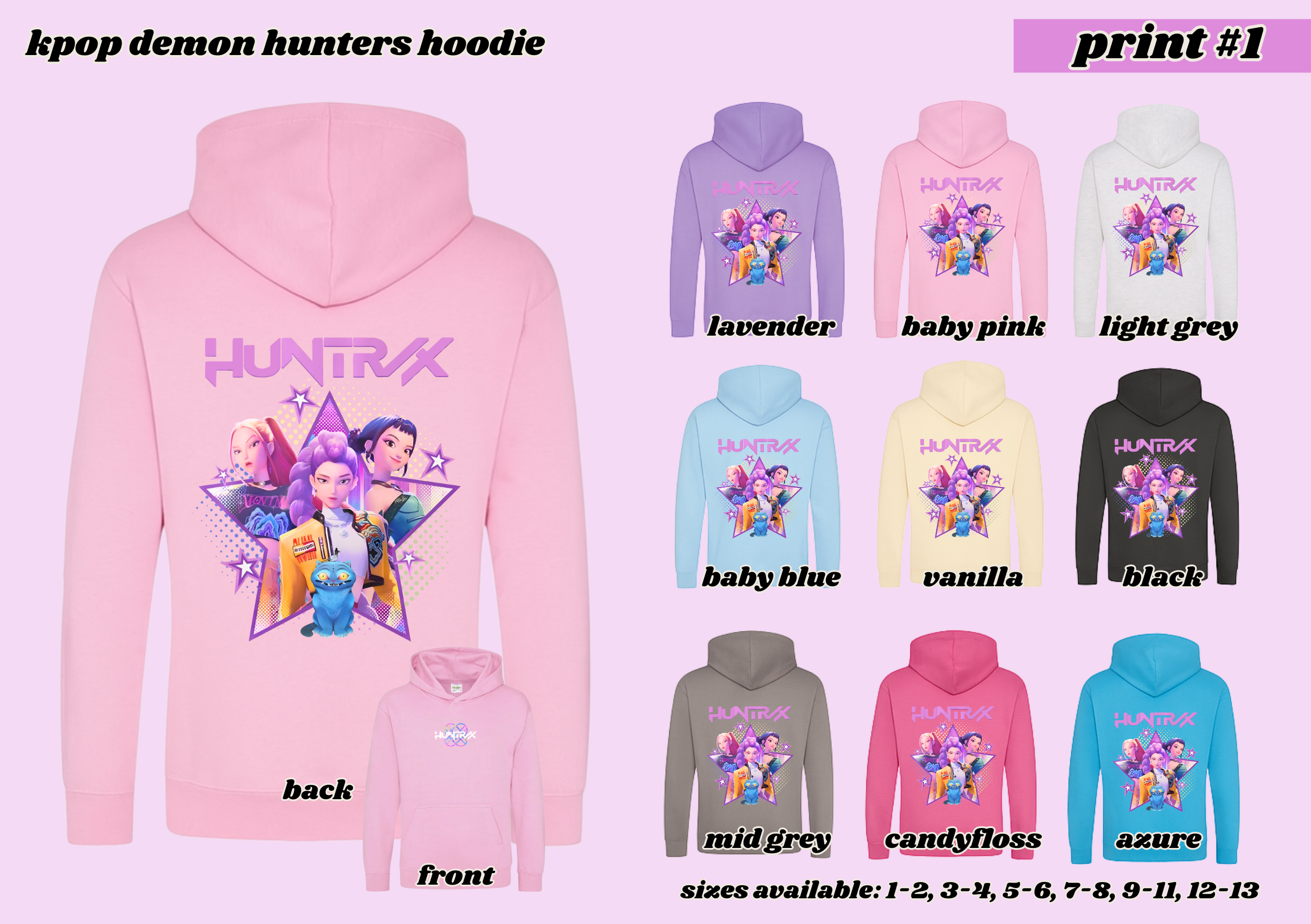 PRINT # 1 KPOP Demon Hunters Hoodie
