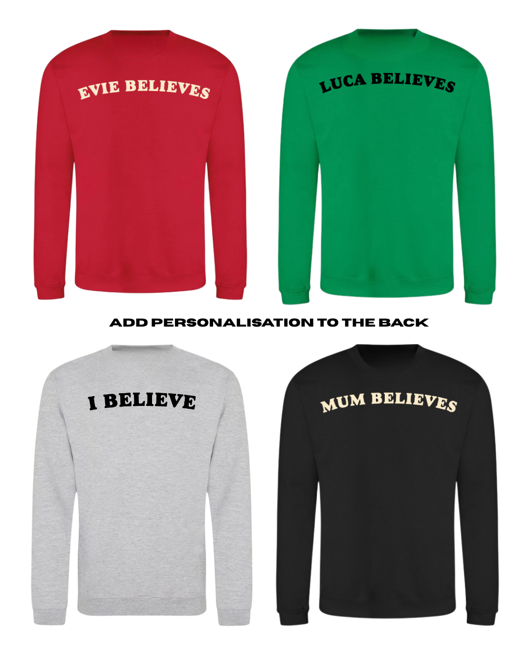 ADULTS Don't Stop Believin' Christmas Jumper  - STANDARD FIT
