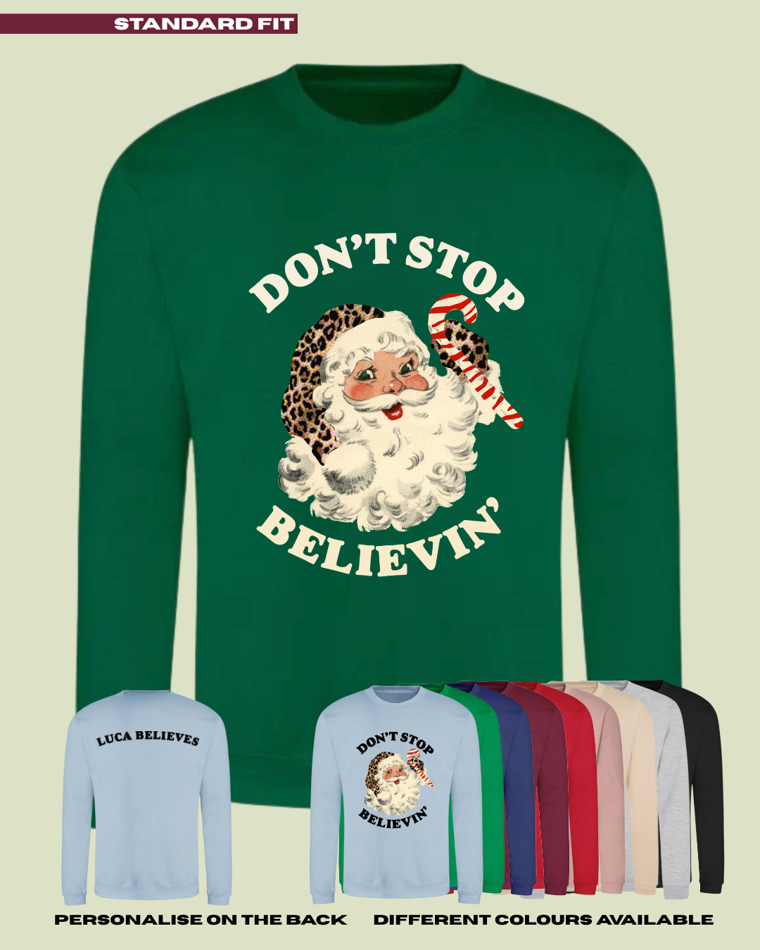KIDS Don't Stop Believin' Christmas Jumper - STANDARD FIT