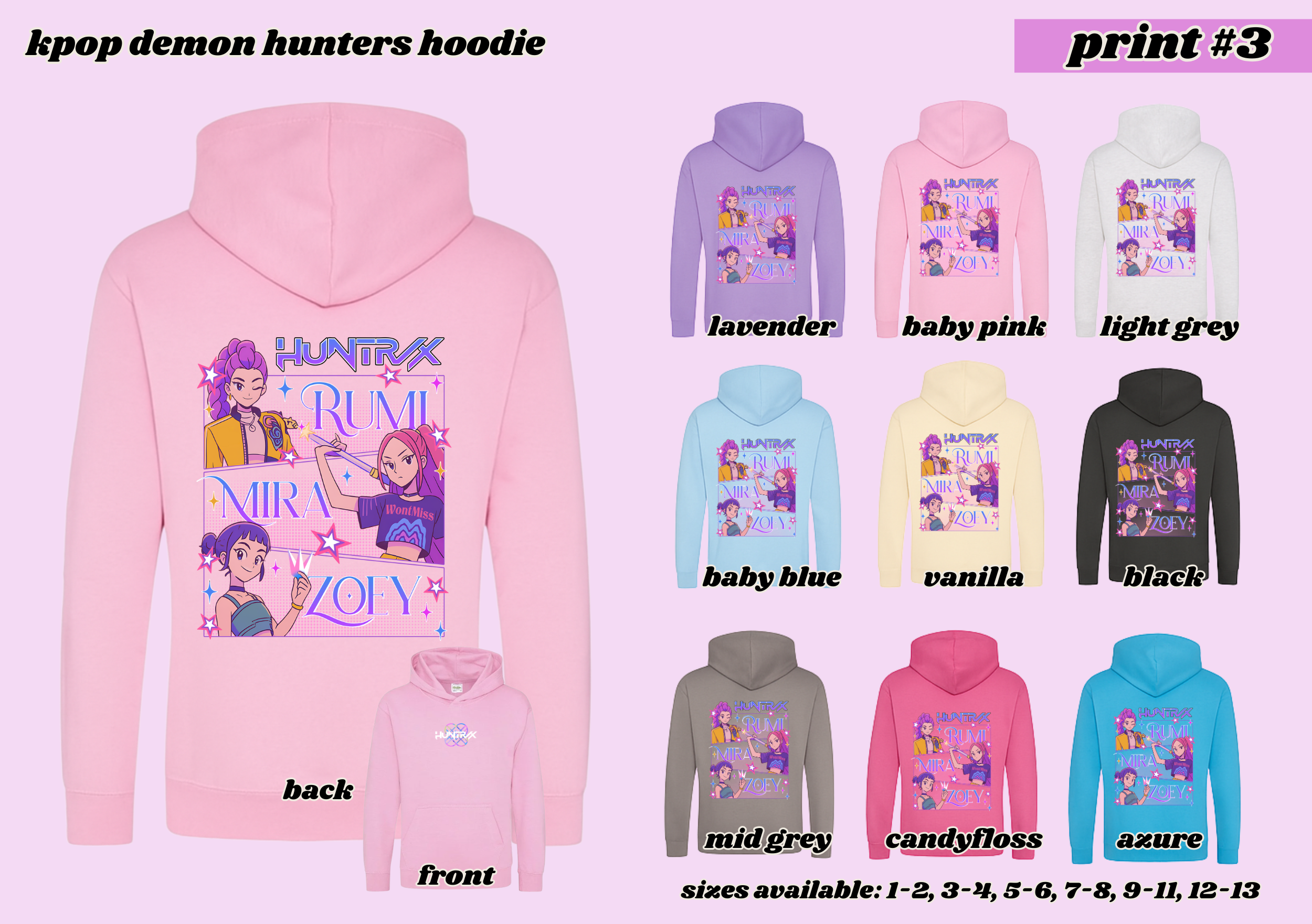 PRINT # 3 KPOP Demon Hunters Hoodie