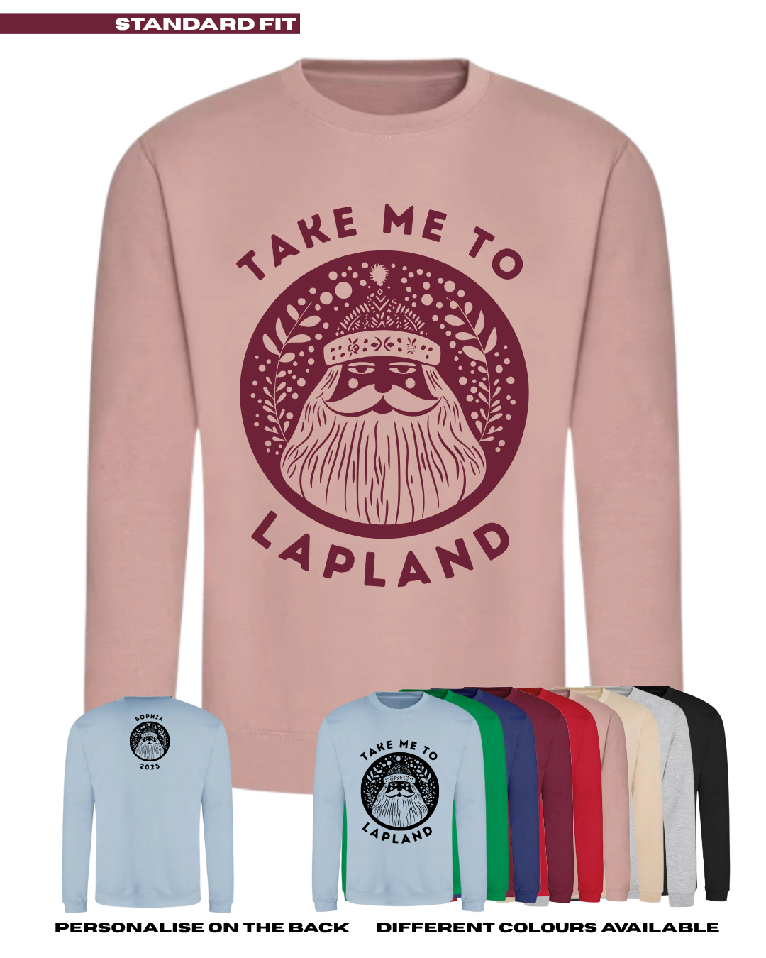 KIDS Take Me To Lapland Scandi Santa Christmas Jumper - STANDARD FIT