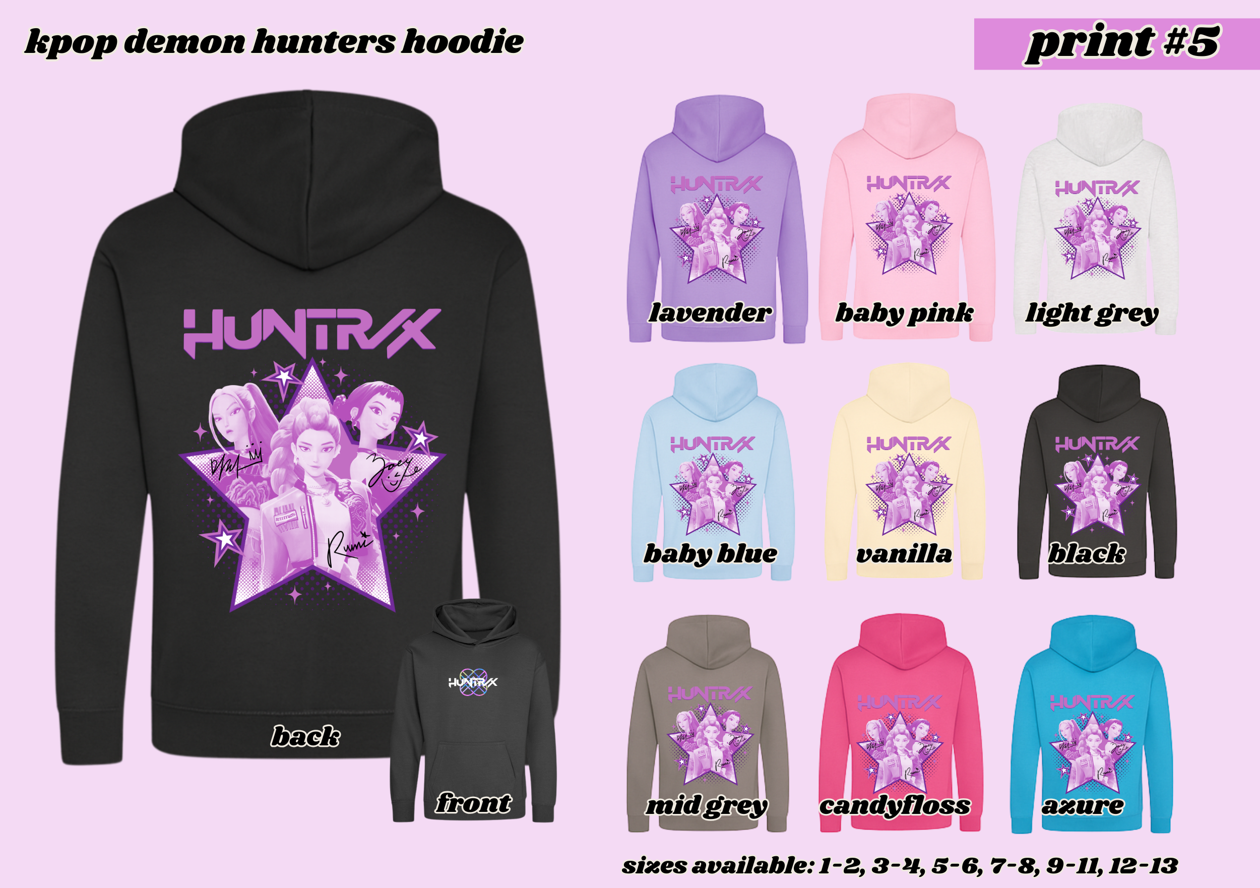 PRINT # 5 KPOP Demon Hunters Hoodie