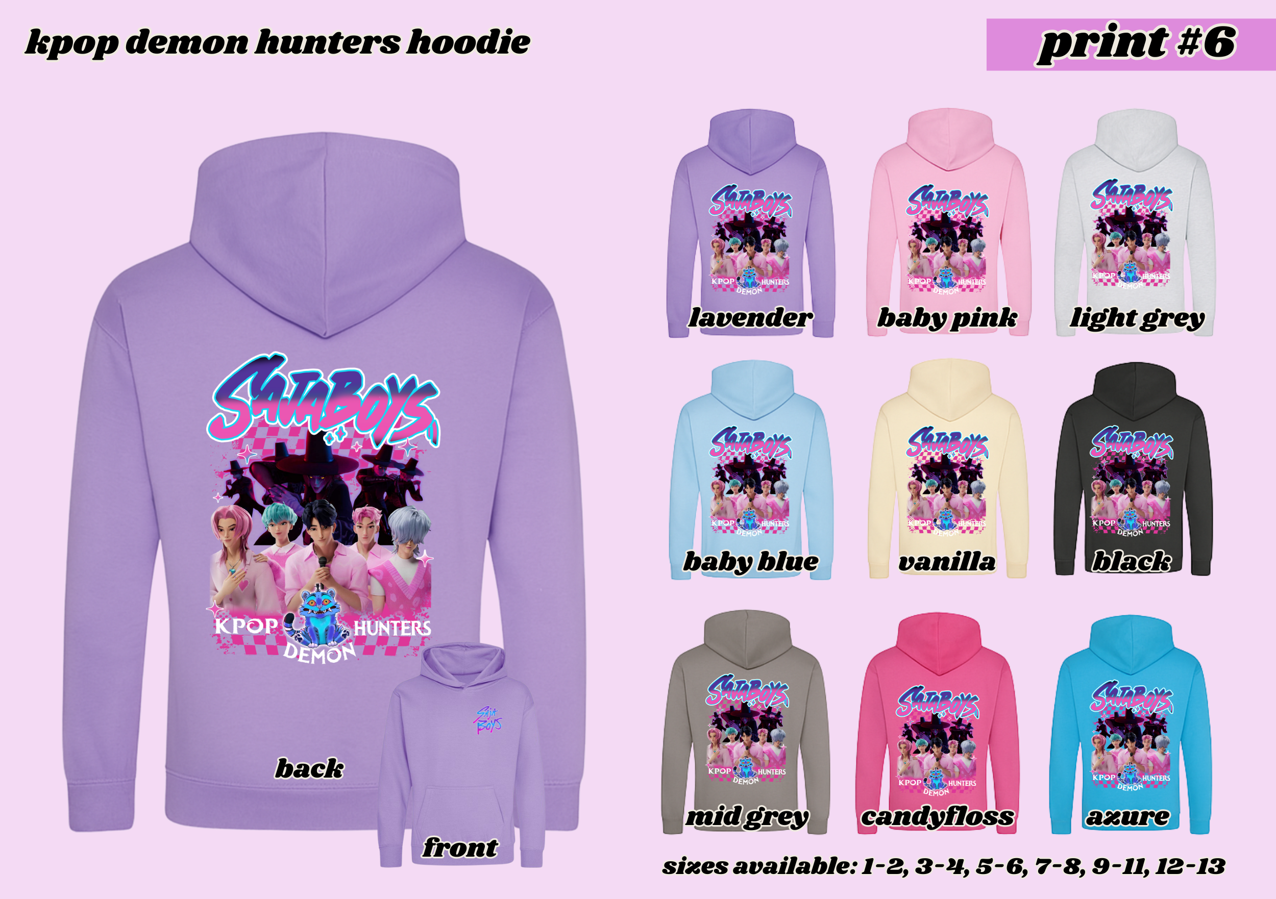 PRINT # 6 KPOP Demon Hunters Hoodie