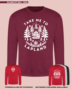ADULTS Take Me To Lapland Woodland Christmas Jumper  - PLUS FIT