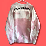 Load image into Gallery viewer, Adults LIGHT PINK Don’t Stop Believing Sweatshirt
