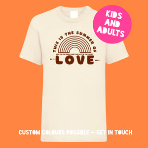 Adults SUMMER OF LOVE Natural T-Shirt