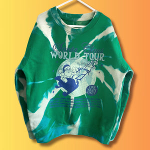 Kids BRIGHT GREEN Santa World Tour Sweatshirt