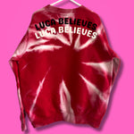 Load image into Gallery viewer, Kids BRIGHT RED Don’t Stop Believing Sweatshirt
