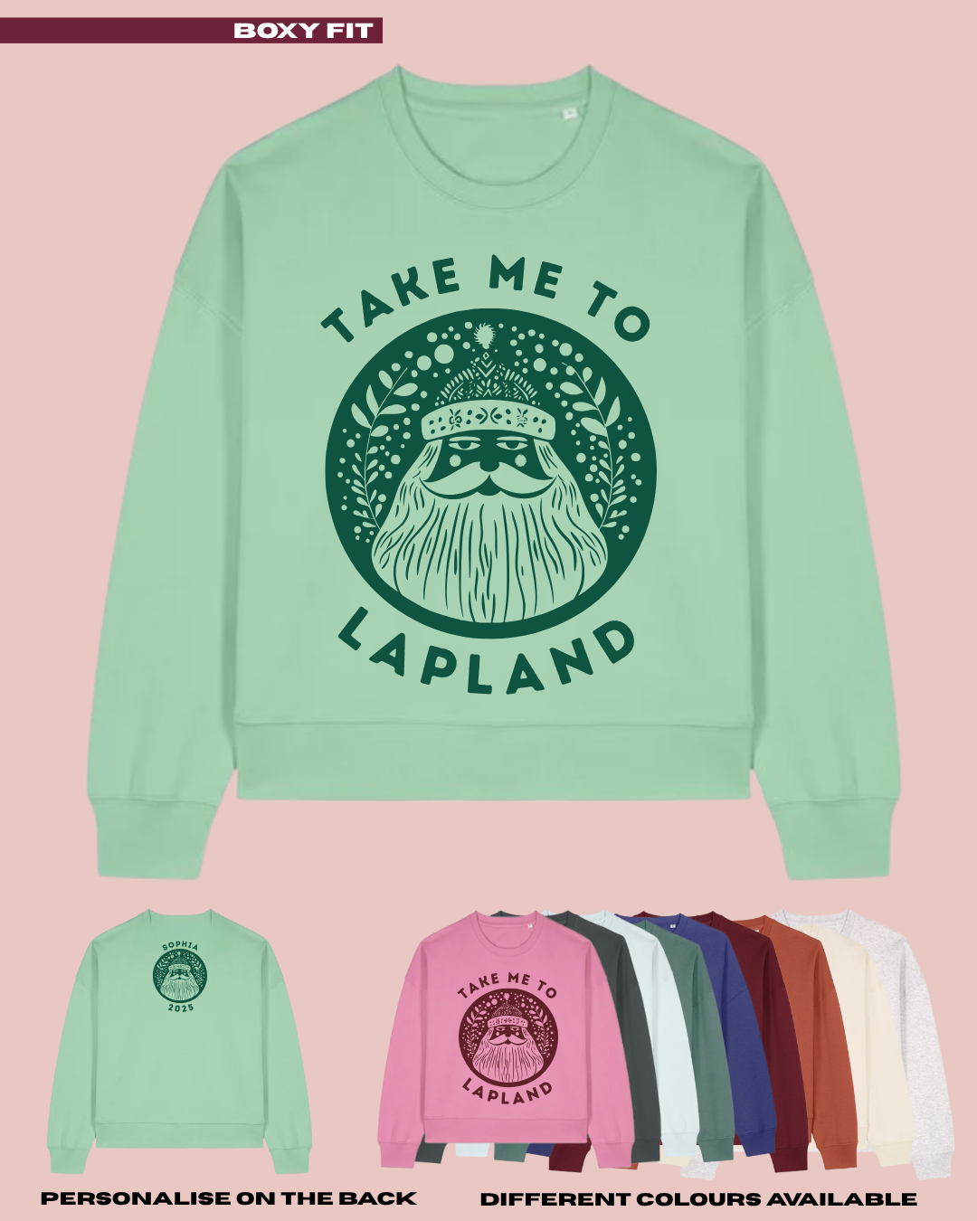 ADULTS Take Me To Lapland Scandi Santa Christmas Jumper  - BOXY FIT