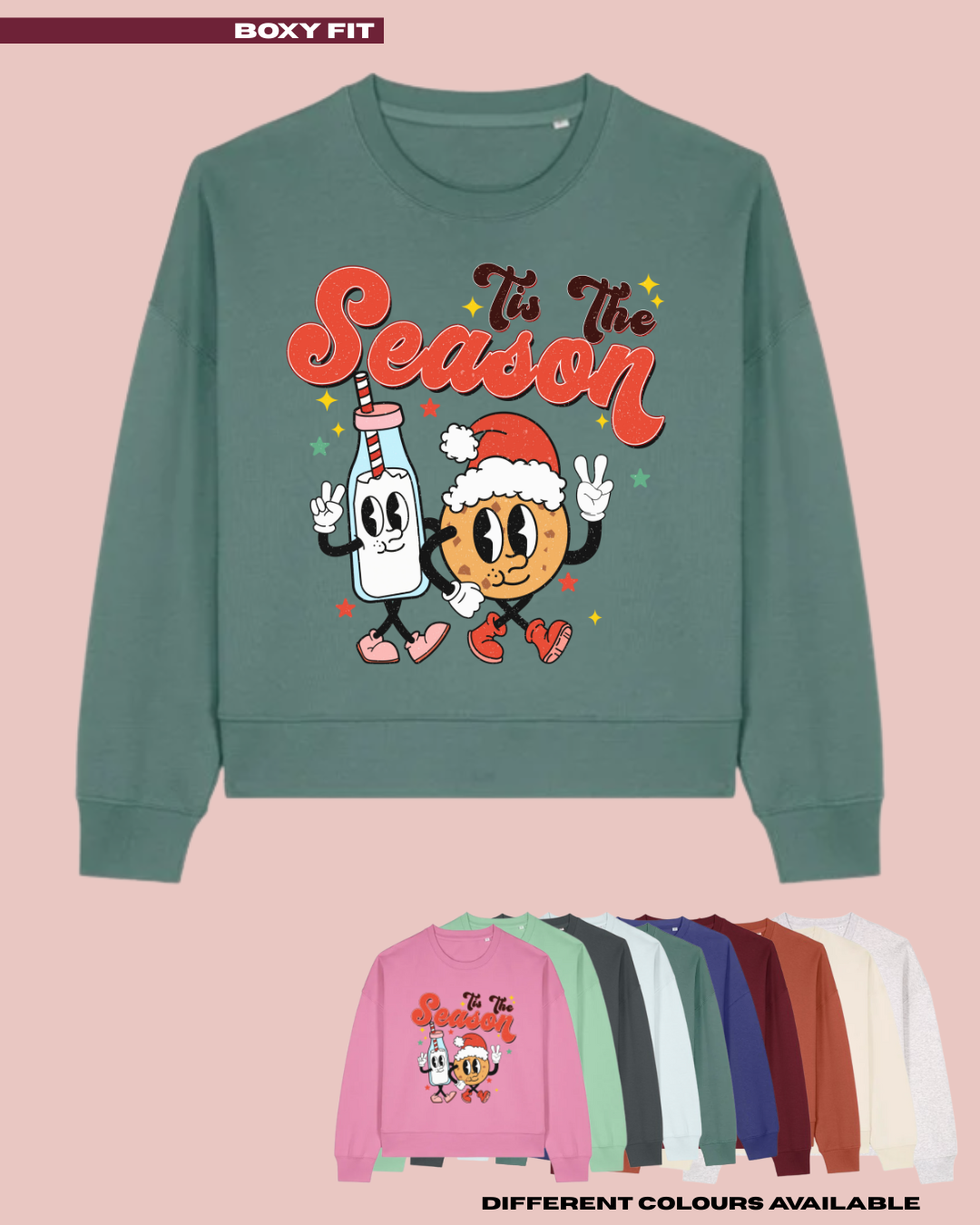 ADULTS Tis The Season Christmas Jumper - BOXY FIT