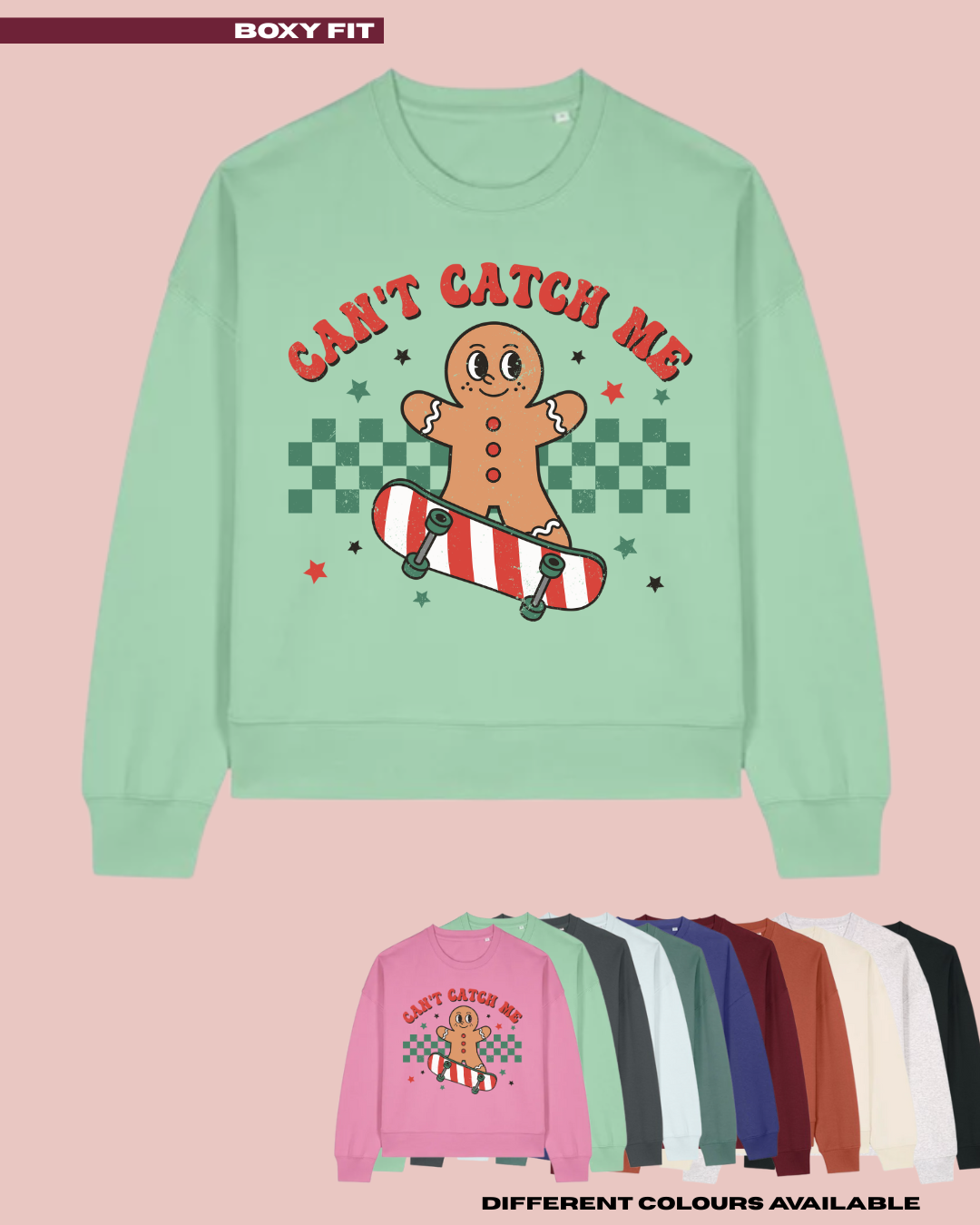 ADULTS Can't Catch Me Christmas Jumper - BOXY FIT