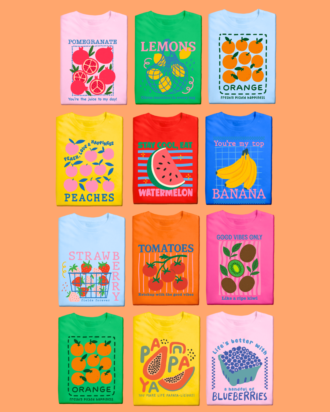 Kids BANANA SUMMER FRUITS T Shirt
