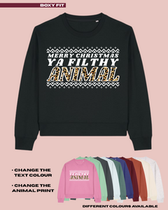 ADULTS Filthy Animal Christmas Jumper - BOXY FIT