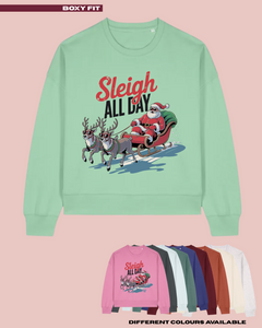 ADULTS Sleigh All Day Christmas Jumper - BOXY FIT
