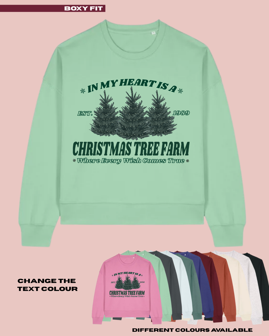 ADULTS Christmas Tree Farm Jumper  - BOXY FIT