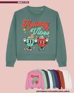 Load image into Gallery viewer, ADULTS Holiday Vibes Christmas Jumper - BOXY FIT
