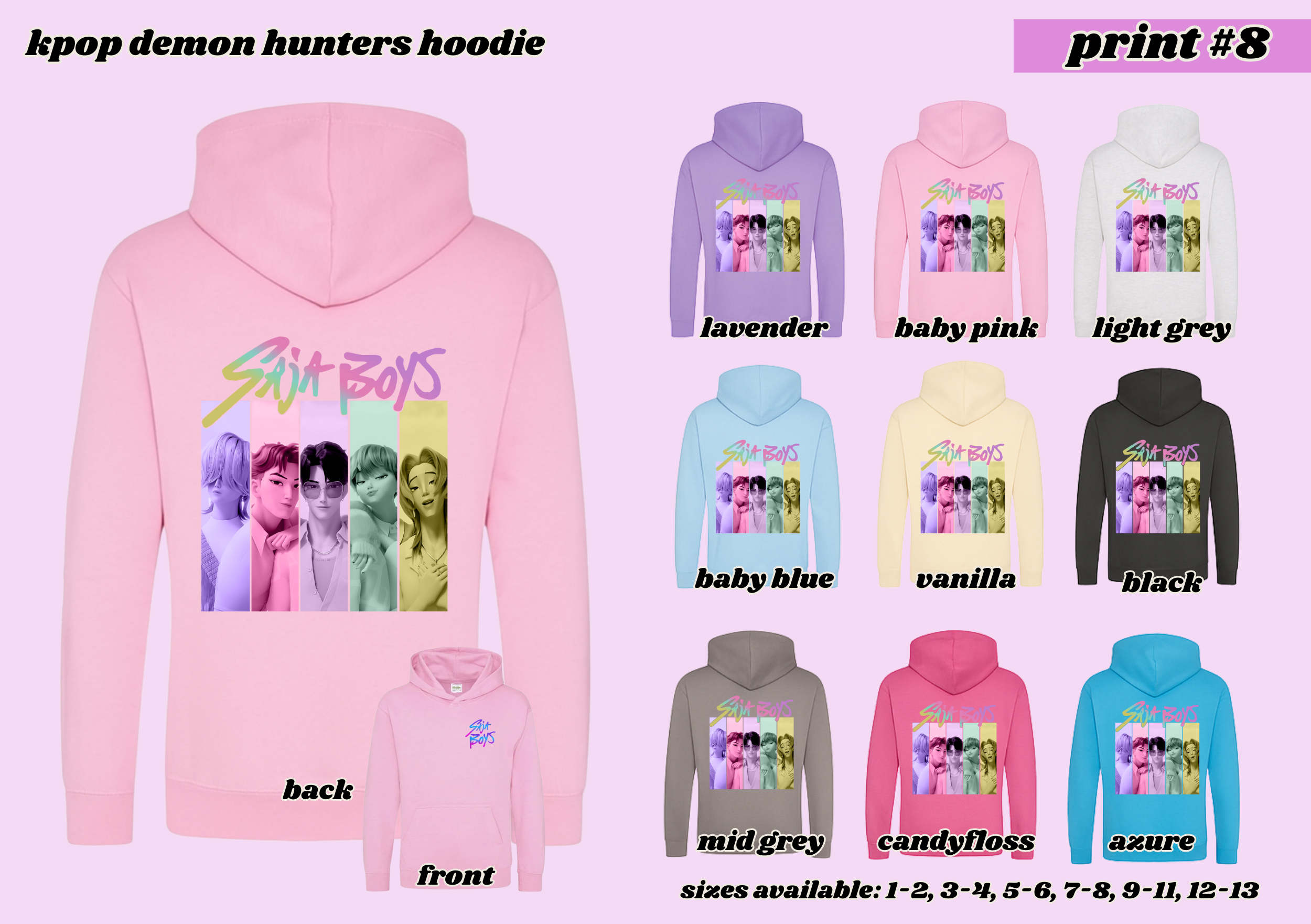 PRINT # 8 KPOP Demon Hunters Hoodie