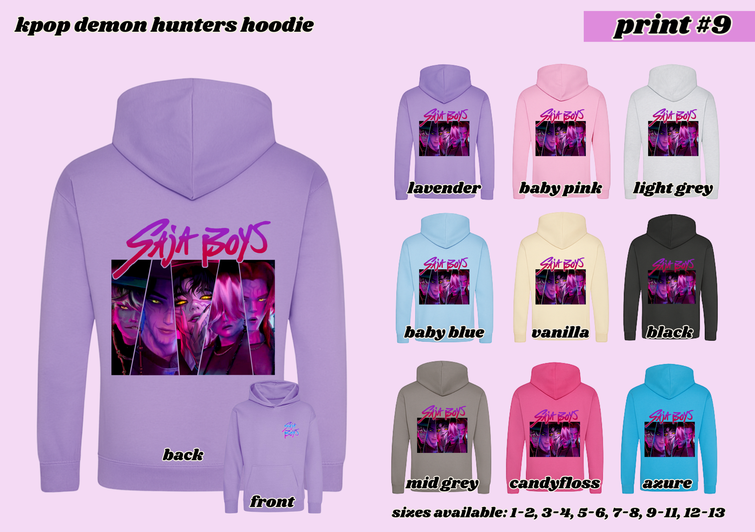 PRINT # 9 KPOP Demon Hunters Hoodie