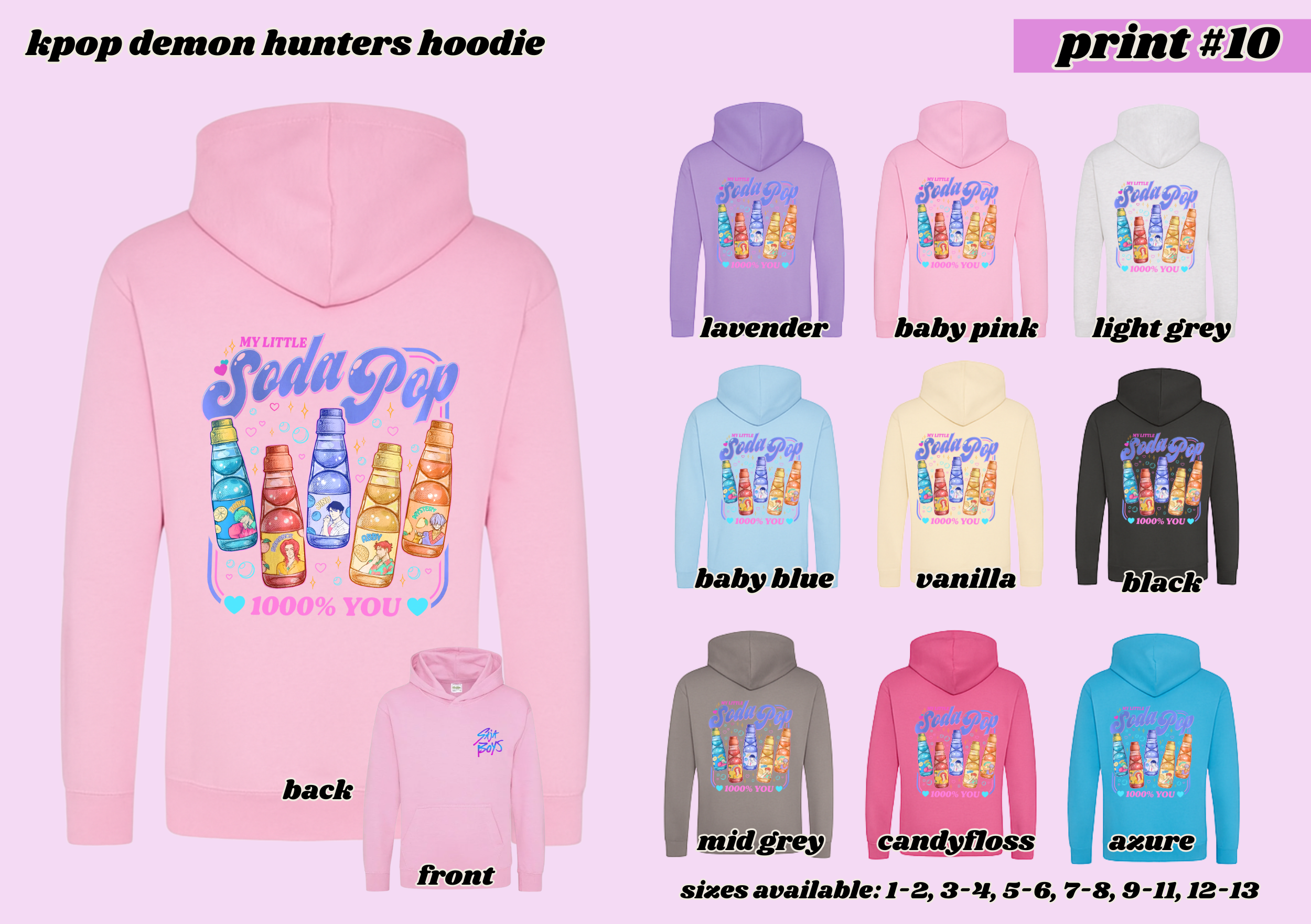 PRINT # 10 KPOP Demon Hunters Hoodie
