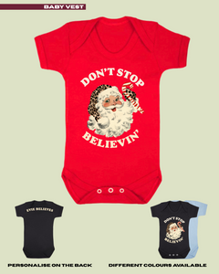 BABY Don't Stop Believin' Short Sleeve Vest