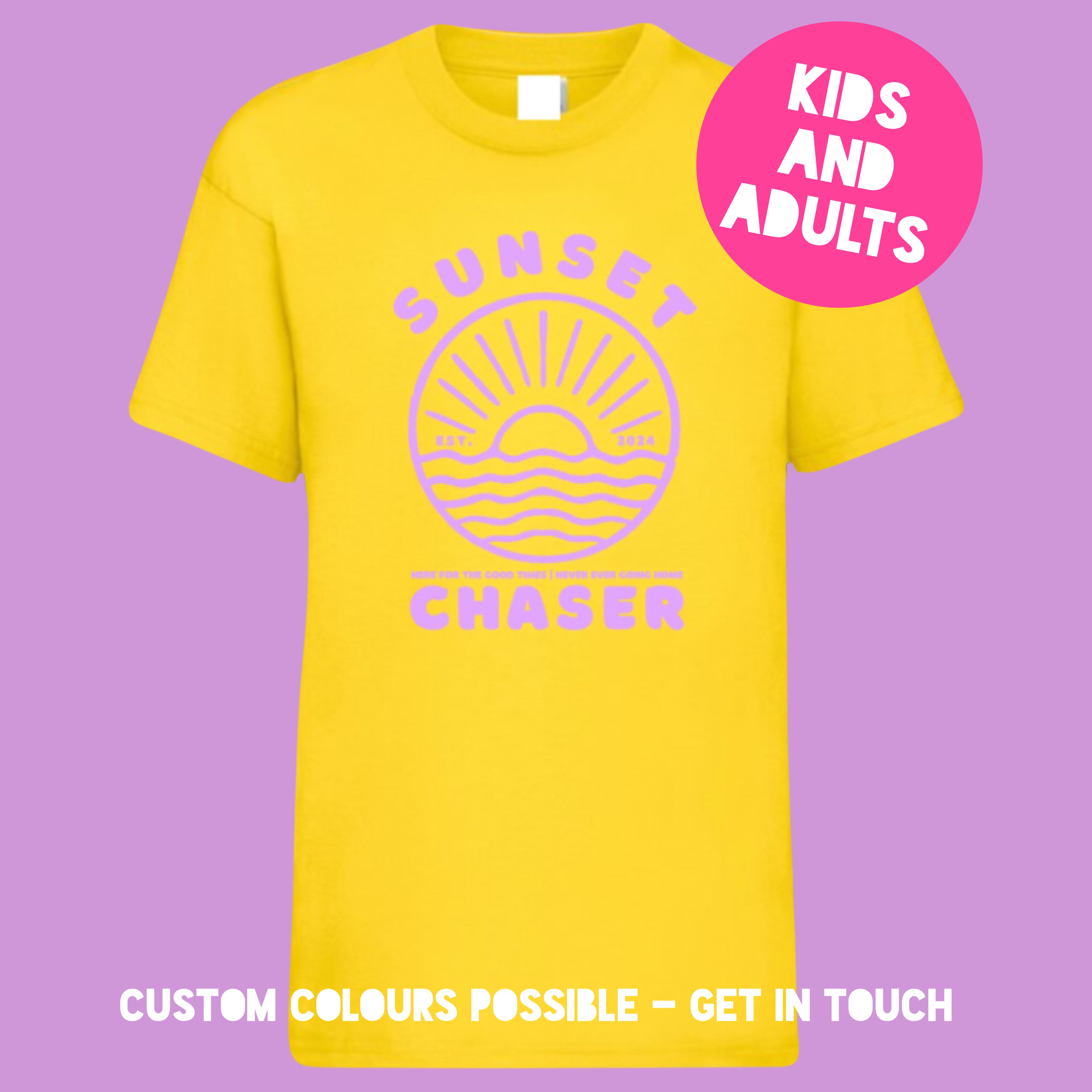 Kids SUNSET CHASER Yellow T-Shirt