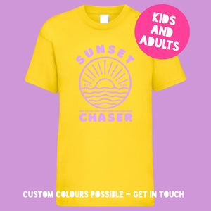 Kids SUNSET CHASER Yellow T-Shirt