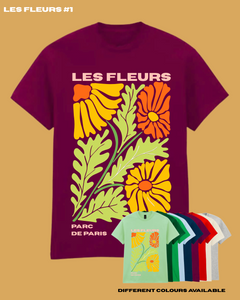 Adults LES FLEURS #1 Abstract Floral TShirt
