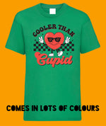 Load image into Gallery viewer, Kids COOLER THAN CUPID Cute Retro T Shirt
