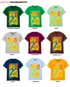 Adults LES FLEURS #1 Abstract Floral TShirt