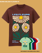 Load image into Gallery viewer, Adults LES FLEURS #2 Abstract Floral TShirt
