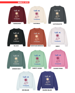 ADULTS Cafe Et Croissants Jumper - BOXY FIT