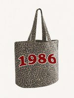 Load image into Gallery viewer, Custom Birth Year Leopard Print Tote
