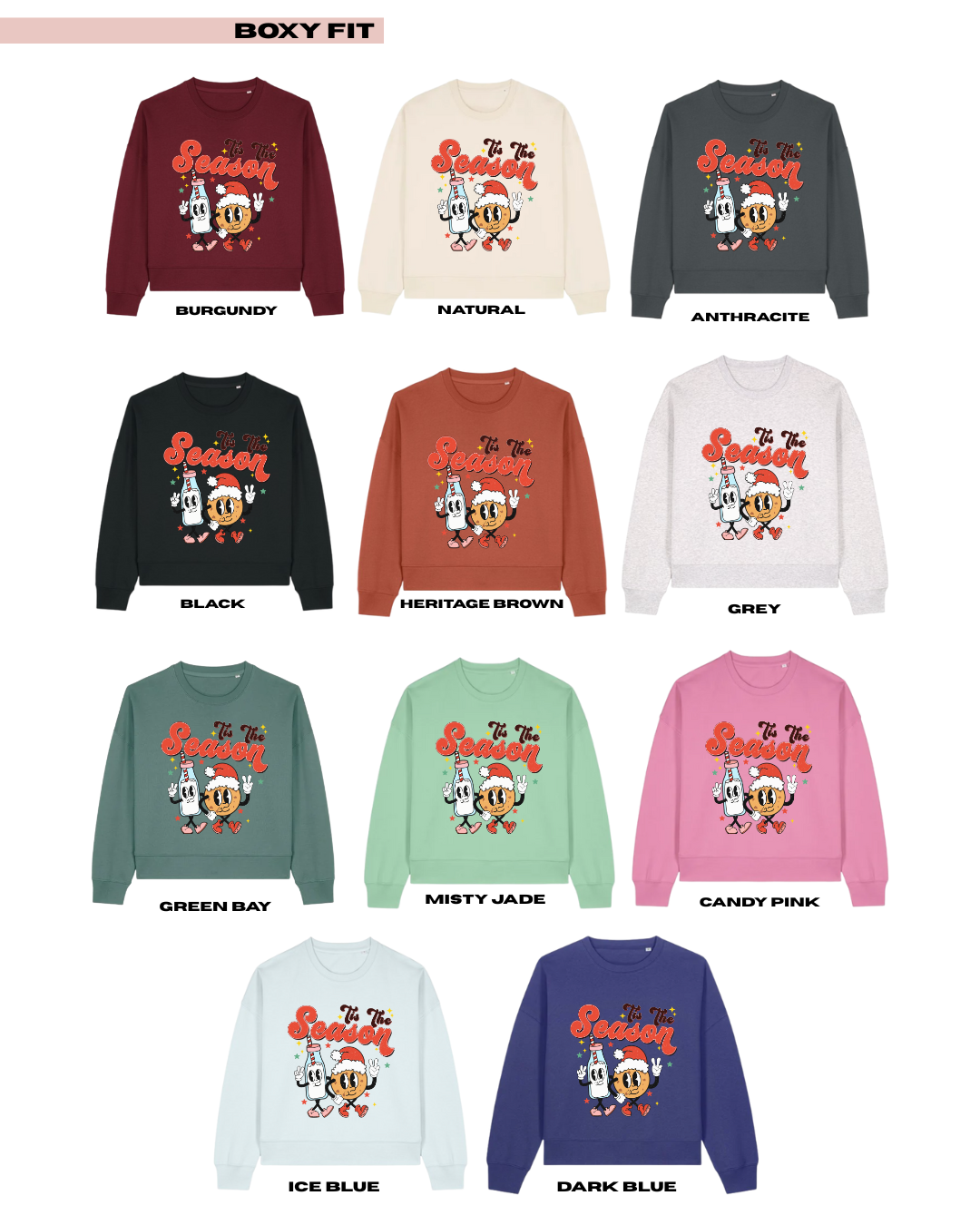 ADULTS Tis The Season Christmas Jumper - BOXY FIT