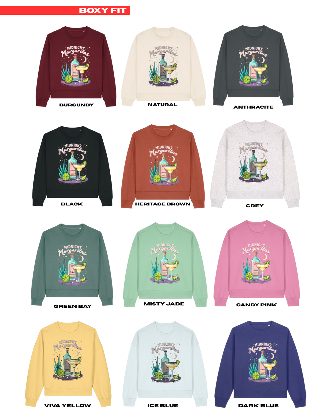 ADULTS Midnight Margaritas #4 Jumper - BOXY FIT