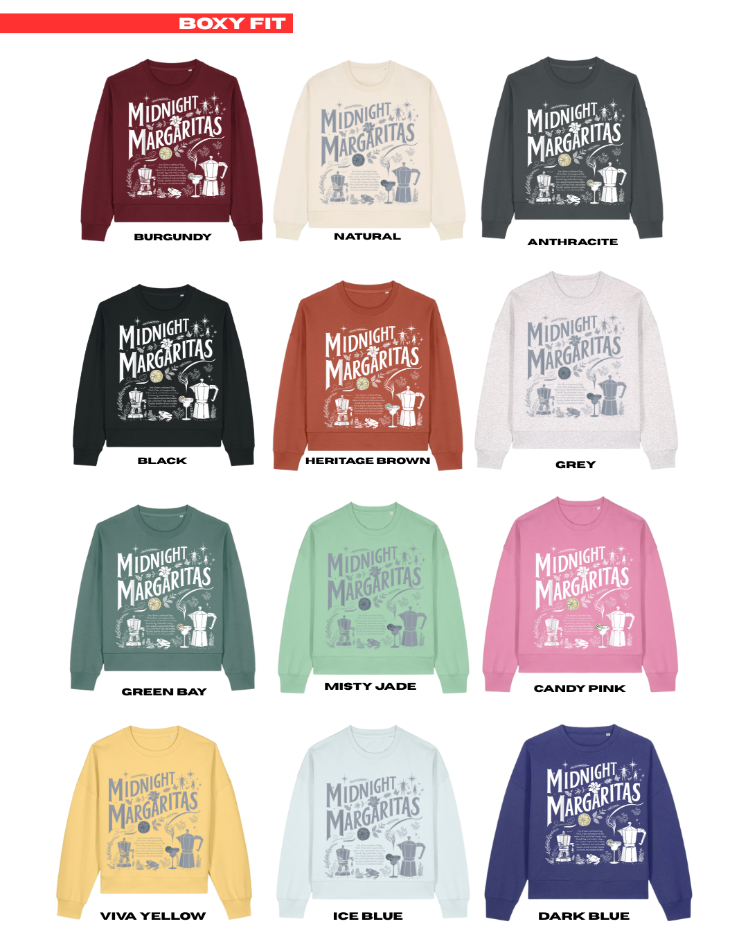 ADULTS Midnight Margaritas #3 Jumper - BOXY FIT