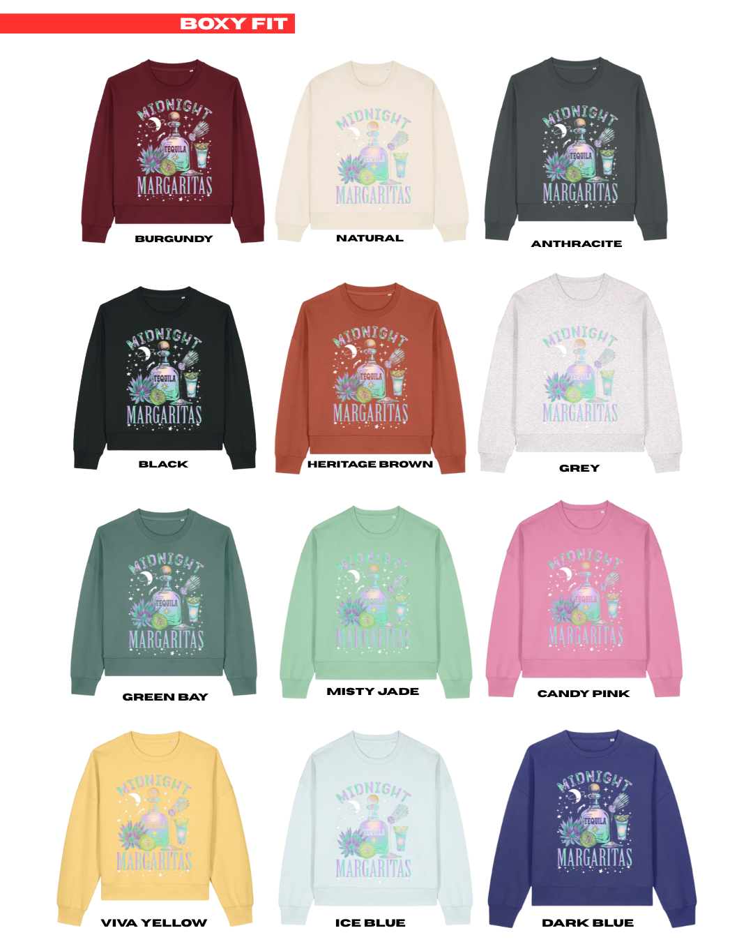 ADULTS Midnight Margaritas #2 Jumper - BOXY FIT