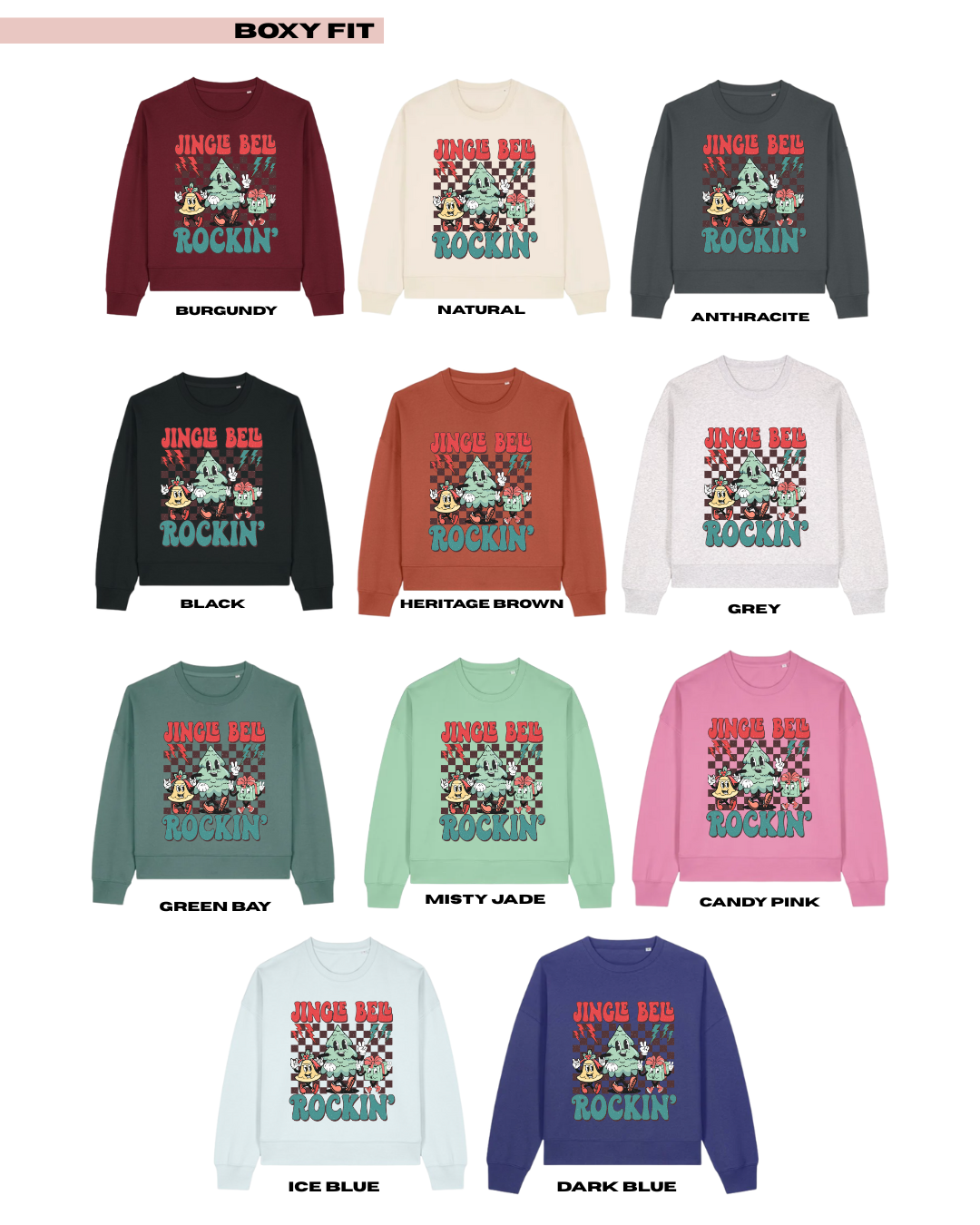 ADULTS Jingle Bell Rockin' Christmas Jumper - BOXY FIT